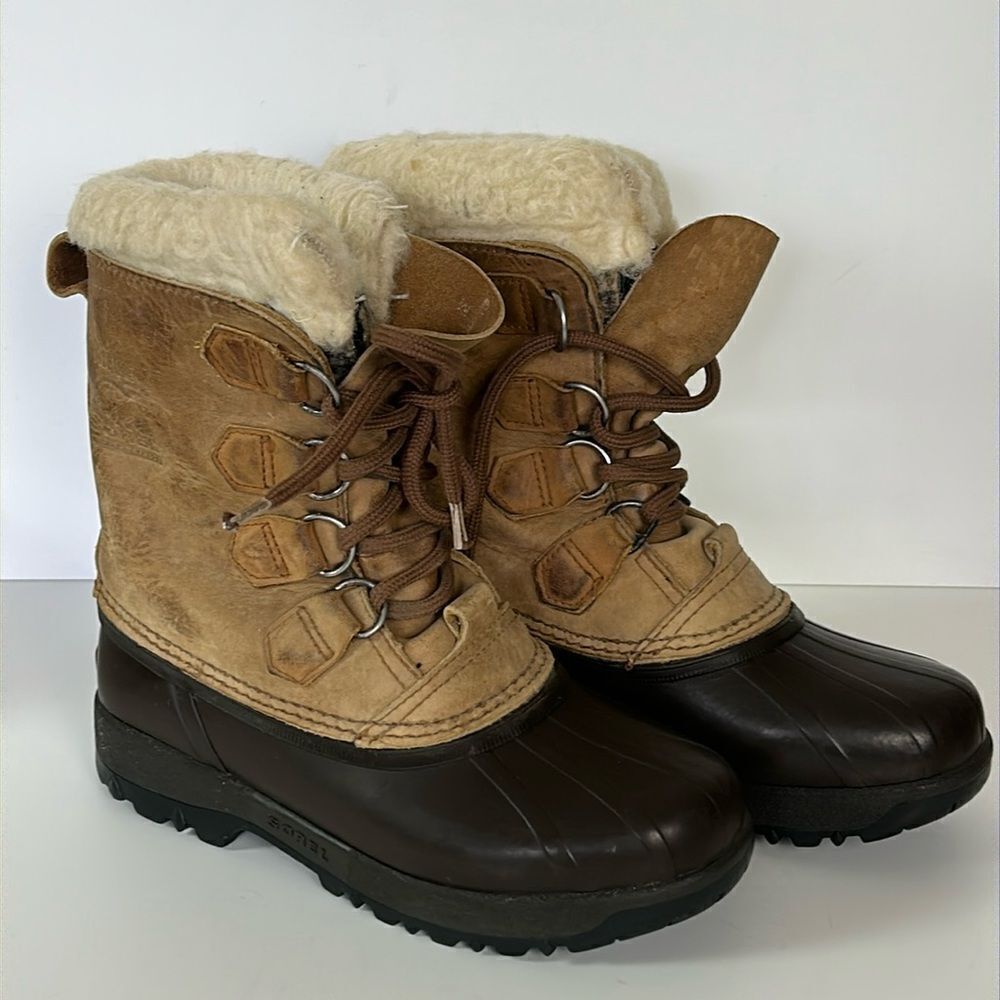 VTG SOREL ALPINE Women’s Size 5 winter rain Leather Canada Waterproof Snow Boots